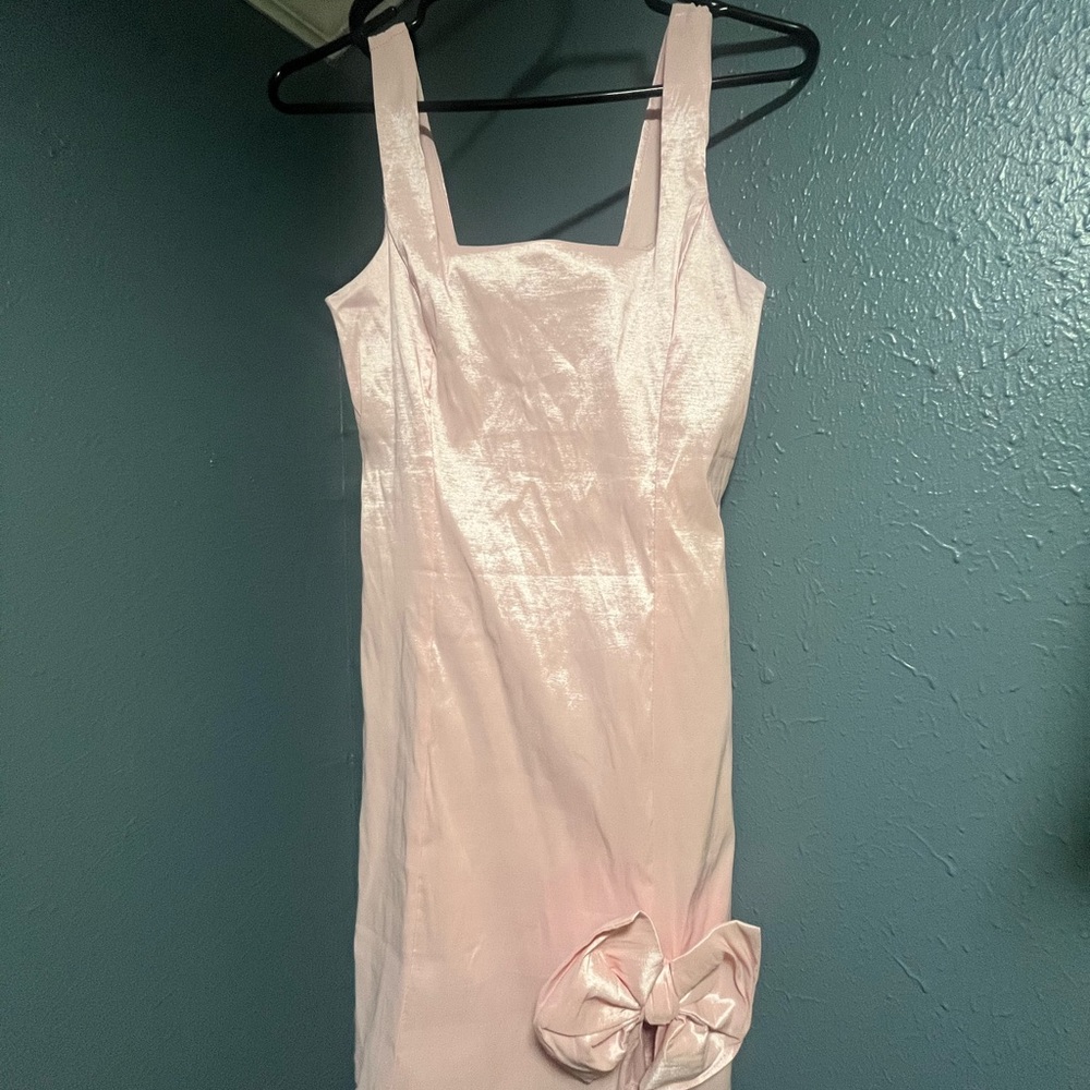 Chic Light Pink Sleeveless Mini Dress